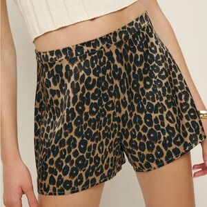 Reformation Chloe Leopard Print Women's Shorts